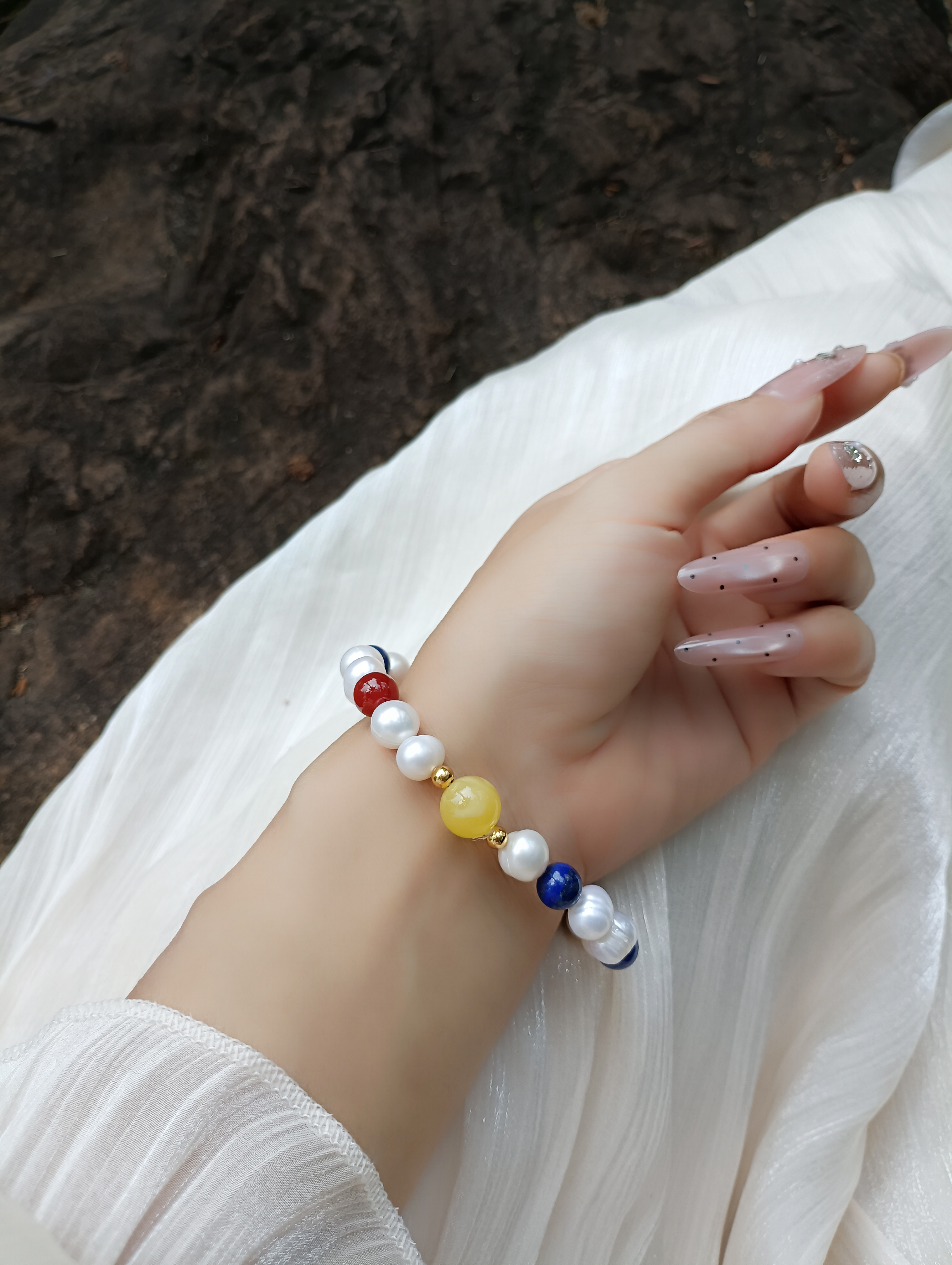 淡水珍珠蜜蜡Pearl/Amber Bracelet