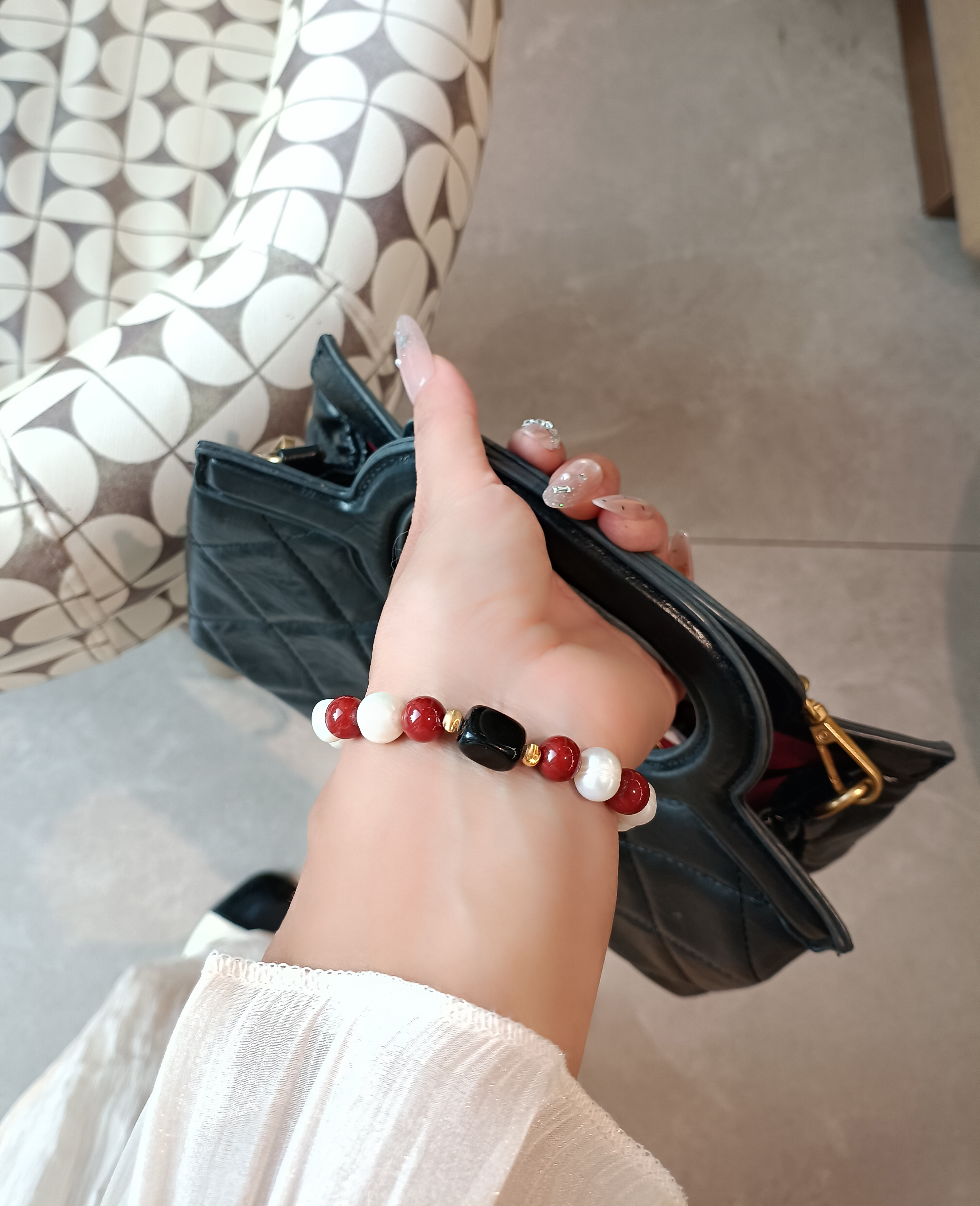 南红珍珠串珠Red Agate / Pearl Bracelet